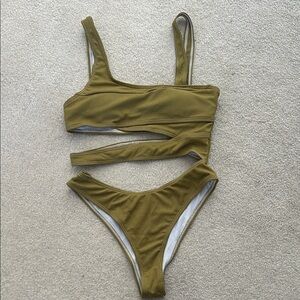 Olive Green all-in-one Women's Swimwear Set